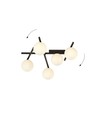 Smart 5 Svart/Opal taklampa - Ø15 cm, E14, 230V, utan ljuskälla