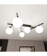 Smart 5 Svart/Opal taklampa - Ø15 cm, E14, 230V, utan ljuskälla
