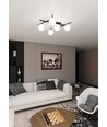 Smart 5 Svart/Opal taklampa - Ø15 cm, E14, 230V, utan ljuskälla