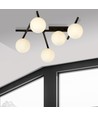 Smart 5 Svart/Opal taklampa - Ø15 cm, E14, 230V, utan ljuskälla