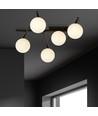 Smart 5 Svart/Opal taklampa - Ø15 cm, E14, 230V, utan ljuskälla