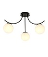 Boston 3 Svart/Opal taklampa - Ø15 cm, E14, 230V, utan ljuskälla