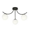 Boston 3 Svart/Opal taklampa - Ø15 cm, E14, 230V, utan ljuskälla