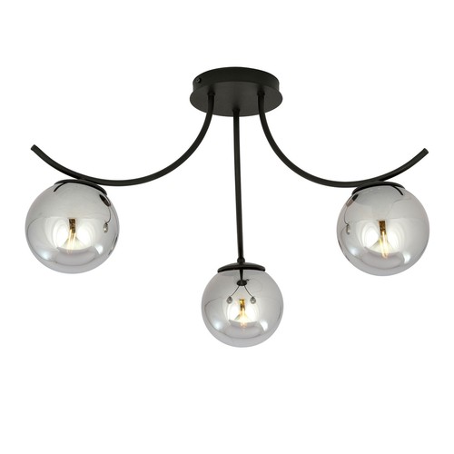 Boston 3 Svart/Grafit taklampa - Ø14 cm, E14, 230V, utan ljuskälla
