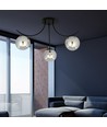 Boston 3 Svart/Grafit taklampa - Ø14 cm, E14, 230V, utan ljuskälla