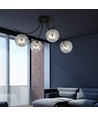 Boston 4 Svart/Grafit taklampa - Ø14 cm, E14, 230V, utan ljuskälla