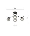 Boston 4 Svart/Grafit taklampa - Ø14 cm, E14, 230V, utan ljuskälla