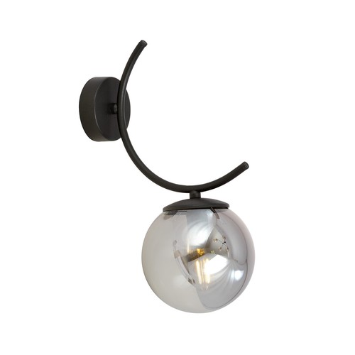 Boston K1 Svart/Grafit vägglampa - Ø14 cm, E14, 230V, utan ljuskälla