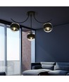 Boston 3 Svart/Randig taklampa - Ø14 cm, E14, 230V, utan ljuskälla
