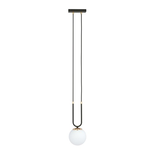Glam 1 Svart/Opal pendellampa - Ø15 cm, E14, 230V, utan ljuskälla