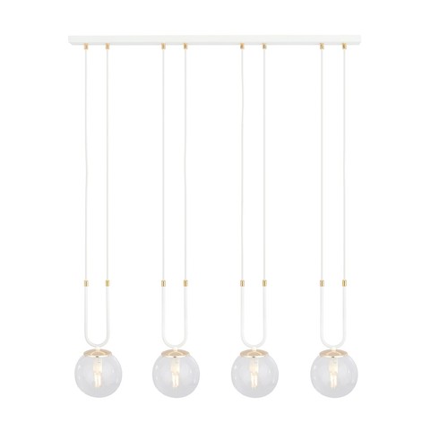 Glam 4 Vit/Transparent pendellampa - Ø14 cm, E14, 230V, utan ljuskälla