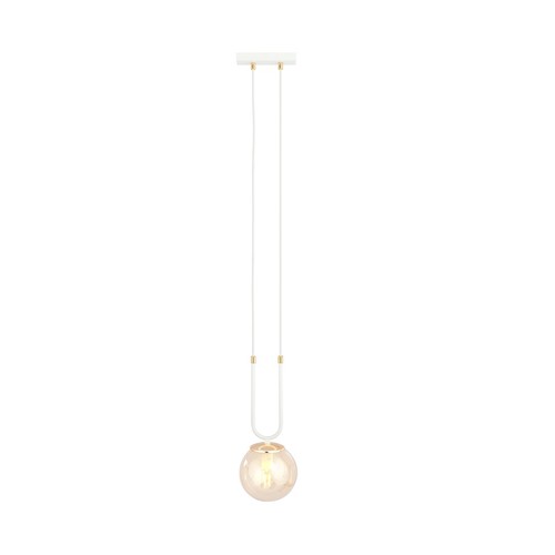 Glam 1 Vit/Bärnsten pendellampa - Ø14 cm, E14, 230V, utan ljuskälla