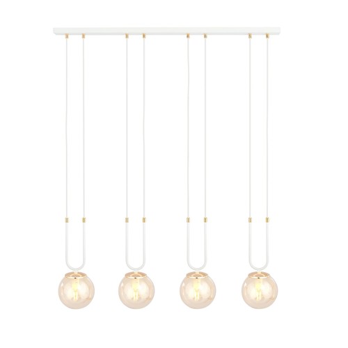 Glam 4 Vit/Bärnsten pendellampa - Ø14 cm, E14, 230V, utan ljuskälla