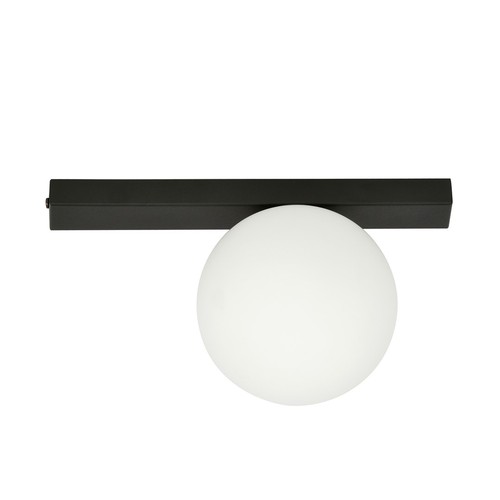 Fit 1 Svart/Opal taklampa - Ø15 cm, E14, 230V, utan ljuskälla