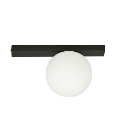 Fit 1 Svart/Opal taklampa - Ø15 cm, E14, 230V, utan ljuskälla
