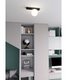 Fit 1 Svart/Opal taklampa - Ø15 cm, E14, 230V, utan ljuskälla