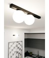 Fit 2 Svart/Opal taklampa - Ø15 cm, E14, 230V, utan ljuskälla
