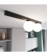 Fit 2 Svart/Opal taklampa - Ø15 cm, E14, 230V, utan ljuskälla