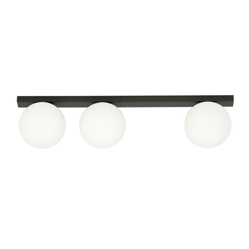 Fit 3 Svart/Opal taklampa - Ø15 cm, E14, 230V, utan ljuskälla