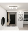 Fit 3 Svart/Opal taklampa - Ø15 cm, E14, 230V, utan ljuskälla