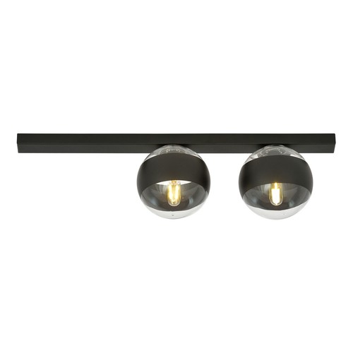 Fit 2 Svart/Rand taklampa - Ø14 cm, E14, 230V, utan ljuskälla