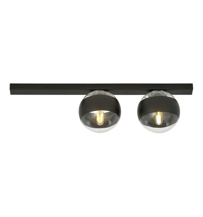 Fit 2 Svart/Rand taklampa - Ø14 cm, E14, 230V, utan ljuskälla
