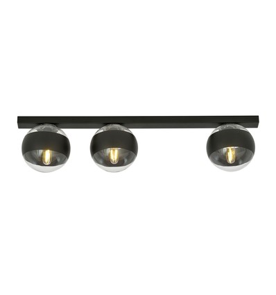 Fit 3 Svart/Randig taklampa - Ø14 cm, E14, 230V, utan ljuskälla