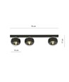 Fit 3 Svart/Randig taklampa - Ø14 cm, E14, 230V, utan ljuskälla