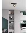 Fit 1 Svart/Grafit taklampa - Ø14 cm, E14, 230V, utan ljuskälla