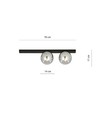 Fit 2 Svart/Grafit taklampa - Ø14 cm, E14, 230V, utan ljuskälla