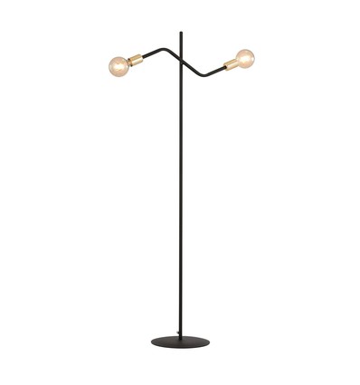 Bolt LP2 Svart/Guld taklampa - E27, 230V, utan ljuskälla