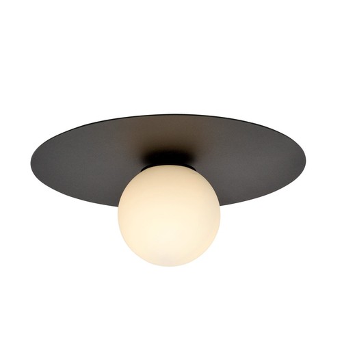 Solar 1 Svart/Opal taklampa - Ø15 cm, E14, 230V, utan ljuskälla