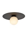 Solar 1 Svart/Opal taklampa - Ø15 cm, E14, 230V, utan ljuskälla