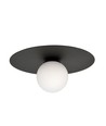 Solar 1 Svart/Opal taklampa - Ø15 cm, E14, 230V, utan ljuskälla