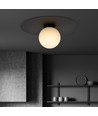 Solar 1 Svart/Opal taklampa - Ø15 cm, E14, 230V, utan ljuskälla