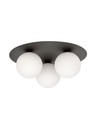 Solar 3 Svart/Opal taklampa - Ø15 cm, E14, 230V, utan ljuskälla