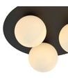 Solar 3 Svart/Opal taklampa - Ø15 cm, E14, 230V, utan ljuskälla