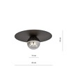 Solar 1 Svart/Grafit taklampa - Ø14 cm, E14, 230V, utan ljuskälla