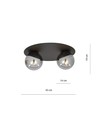 Solar 2 Svart/Grafit taklampa - Ø14 cm, E14, 230V, utan ljuskälla