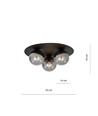 Solar 3 Svart/Grafit taklampa - Ø14 cm, E14, 230V, utan ljuskälla