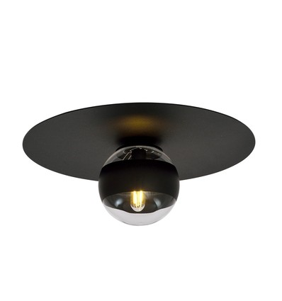 Solar 1 Svart/Rand taklampa - Ø14 cm, E14, 230V, utan ljuskälla