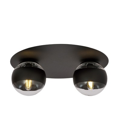 Solar 2 Svart/Rand taklampa - Ø14 cm, E14, 230V, utan ljuskälla