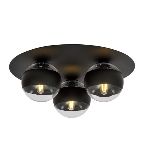 Solar 3 Svart/Randig taklampa - Ø14 cm, E14, 230V, utan ljuskälla