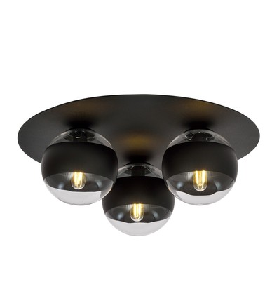 Solar 3 Svart/Randig taklampa - Ø14 cm, E14, 230V, utan ljuskälla
