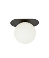 Plaza 1 Svart/Opal taklampa - Ø15 cm, E14, 230V, utan ljuskälla