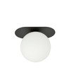 Plaza 1 Svart/Opal taklampa - Ø15 cm, E14, 230V, utan ljuskälla
