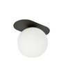 Plaza 1 Svart/Opal taklampa - Ø15 cm, E14, 230V, utan ljuskälla