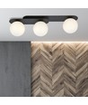 Plaza 3 Svart/Opal taklampa - Ø15 cm, E14, 230V, utan ljuskälla