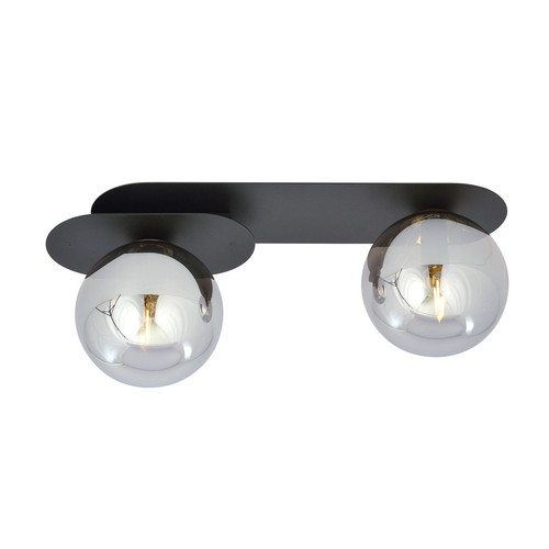 Plaza 2 Svart/Grafit taklampa - Ø14 cm, E14, 230V, utan ljuskälla