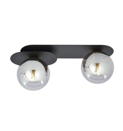 Plaza 2 Svart/Grafit taklampa - Ø14 cm, E14, 230V, utan ljuskälla